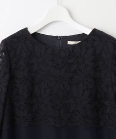 自由区 【XSサイズ～/洗える】フラワーコードレース サックワンピース