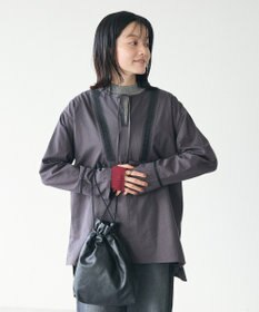 CRAFT STANDARD BOUTIQUE 刺繍入りツイルＶネックチュニック