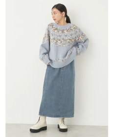 earth music&ecology スラブヤーンノルディックプルオーバー