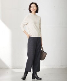 J.PRESS LADIES S T/W 杢 ライトツイード セミワイド パンツ