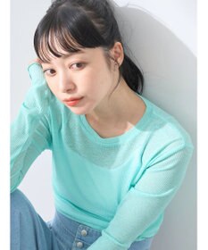 earth music&ecology シアーリブロゴ刺繍プルオーバー