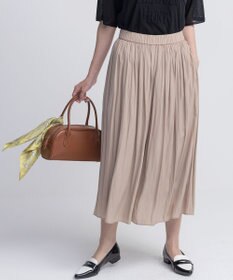 組曲 L 【WEB限定カラーあり】ギャザーライトデシン パンツ