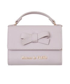 Maison de FLEUR ハンドル付きリボンウォレット