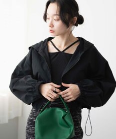 WEGO ショートナイロンブルゾン