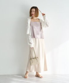 YECCA VECCA サテンフレアスカート