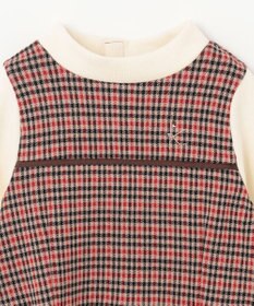 組曲 KIDS 【110-140㎝】チェックジャガード ワンピース