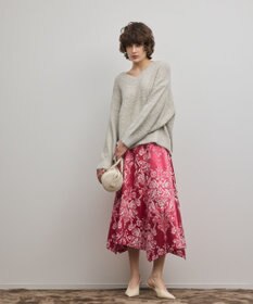 GRACE CONTINENTAL オーナメントジャガードハンカチヘムスカート