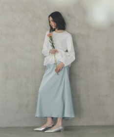 YECCA VECCA サテンフレアスカート