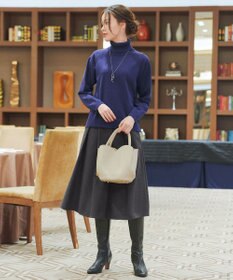 Tiaclasse 【新色追加・洗える】ウール調タックフレアスカート