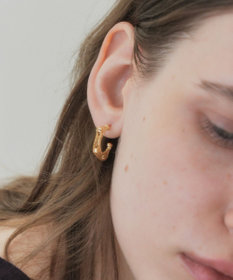 YECCA VECCA メッシュフープピアス