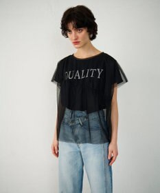 GRACE CONTINENTAL チュールレイヤードトップ