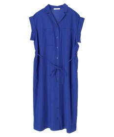 Green Parks 綿麻混開襟ワンピース