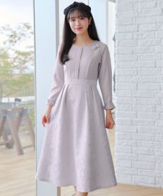 Tiaclasse フラワージャガードドッキングワンピース