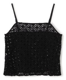 UNFILO L 【2点セット】ラッセルレース キャミレイヤード Tシャツ