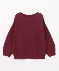 ANY 【洗濯機可】パフスリーブガーターニット