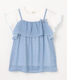 組曲 KIDS 【110-140㎝】ドットキャミ＋TシャツSET