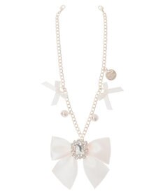 Maison de FLEUR ピンクマニアビジューリボンパールバッグチャーム