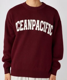 OP／FILA 【ocean pacific】サガラ刺しゅうロゴクルーニット/メンズ