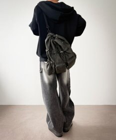 WEGO 【ユニセックス着用ITEM】2ポケットPUドロストナップサック