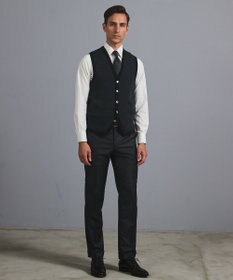 GOTAIRIKU 体温調整に【洗える/チクチクしにくい/ピリングしにくい】イタリア糸 ハイゲージ ベスト_WOOL100%