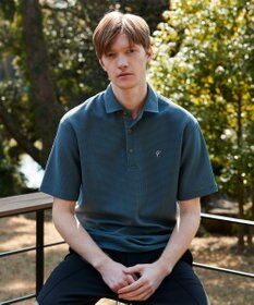 23区GOLF 【23Fondation/MEN】ワッフルポロシャツ