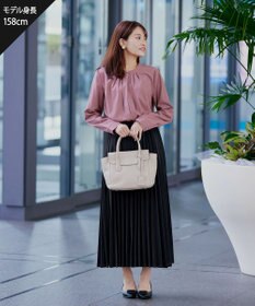 Tiaclasse 【ウエストゴム・洗える】カットソーアコーディオンプリーツスカート