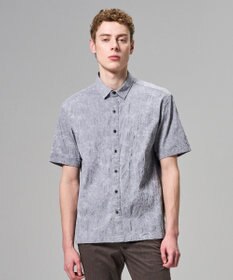 JOSEPH HOMME 【新型】アブストラクトジャガードストレッチ 　レギュラーカラー半袖シャツ