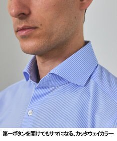 GOTAIRIKU 【ストレッチ/洗える】Albini ジャージ シャツ_ カッタウェイカラー