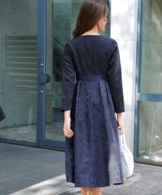 Tiaclasse フラワージャガードドッキングワンピース