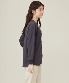ANY SIS 【洗える】ジョーゼットロゴＴ ブラウス