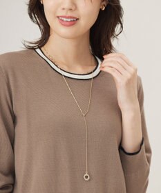 J.PRESS LADIES 3way ガラスリング ラリエット ネックレス