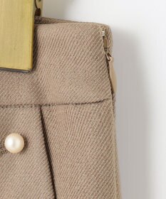 ANY SIS 【美人百花11月号掲載】パール調ポイントツイル パンツ