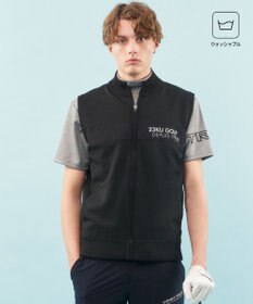 23区GOLF 【MEN】【ウォッシャブル】ジップアップ ニットベスト