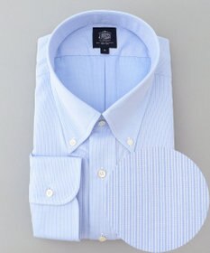 J.PRESS MEN 【KING SIZE】【PREMIUM PLEATS / 形態安定】スーピマコットンマイクロストライプ シャツ/B.D.