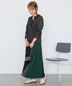 AMERICAN HOLIC 【選べる丈】ブロッキングプリーツスカート