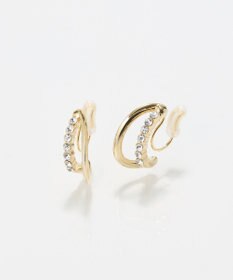 Phoebe 〈痛くないシリーズ/アレルギー対応〉ブリリアントダブルフープライトフィットイヤリング　ゴールド