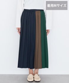 AMERICAN HOLIC 【選べる丈】ブロッキングプリーツスカート