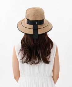 AURORA 【 Beaurance （ビューランス）】ペーパーブレードｘホースヘアリボン付カサブランカハット