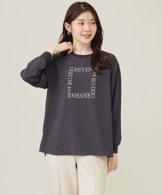 ANY SIS 【洗える】ジョーゼットロゴＴ ブラウス