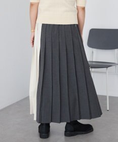 AMERICAN HOLIC 【選べる丈】ブロッキングプリーツスカート