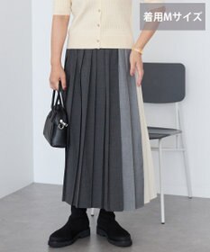 AMERICAN HOLIC 【選べる丈】ブロッキングプリーツスカート