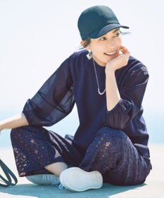 自由区 【カタログ掲載・洗える】フラワータイルレース パンツ