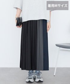 AMERICAN HOLIC 【選べる丈】ブロッキングプリーツスカート