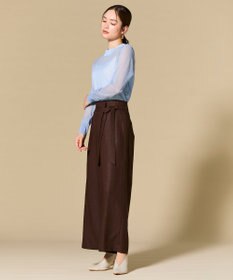 BEIGE， CAROLE / リネンライクラップワイドパンツ