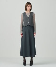 GRACE CONTINENTAL サテンコンビジレワンピース