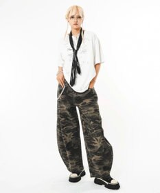 WEGO 【ユニセックス着用ITEM】ハトメバッククロスモチーフパンツ