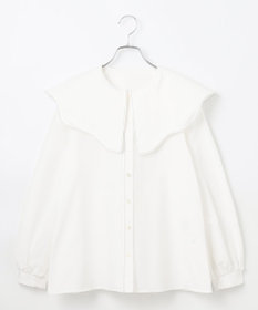 #Newans 【洗濯機可能/シワになりにくい】〈小柄さんにお勧め〉ウェービーカラーブラウス