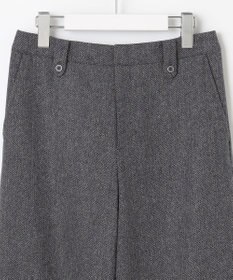 J.PRESS LADIES ネップヘリンボーンワイドパンツ