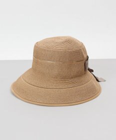 AURORA 【 Beaurance （ビューランス）】ペーパーブレードｘホースヘアリボン付カサブランカハット