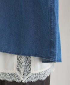 WEGO 【ANGIE VINTAGE】オーバーサイズデニム半袖シャツ